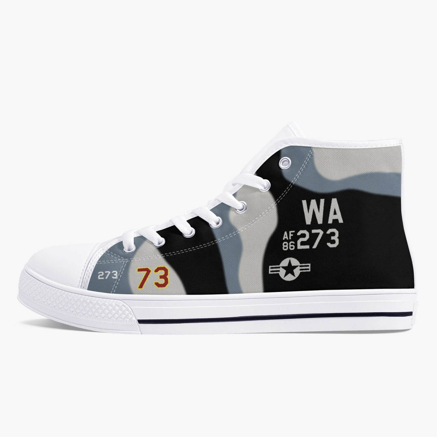 64th Aggressor Squadron High Top Canvas Shoes - I Love a Hangar