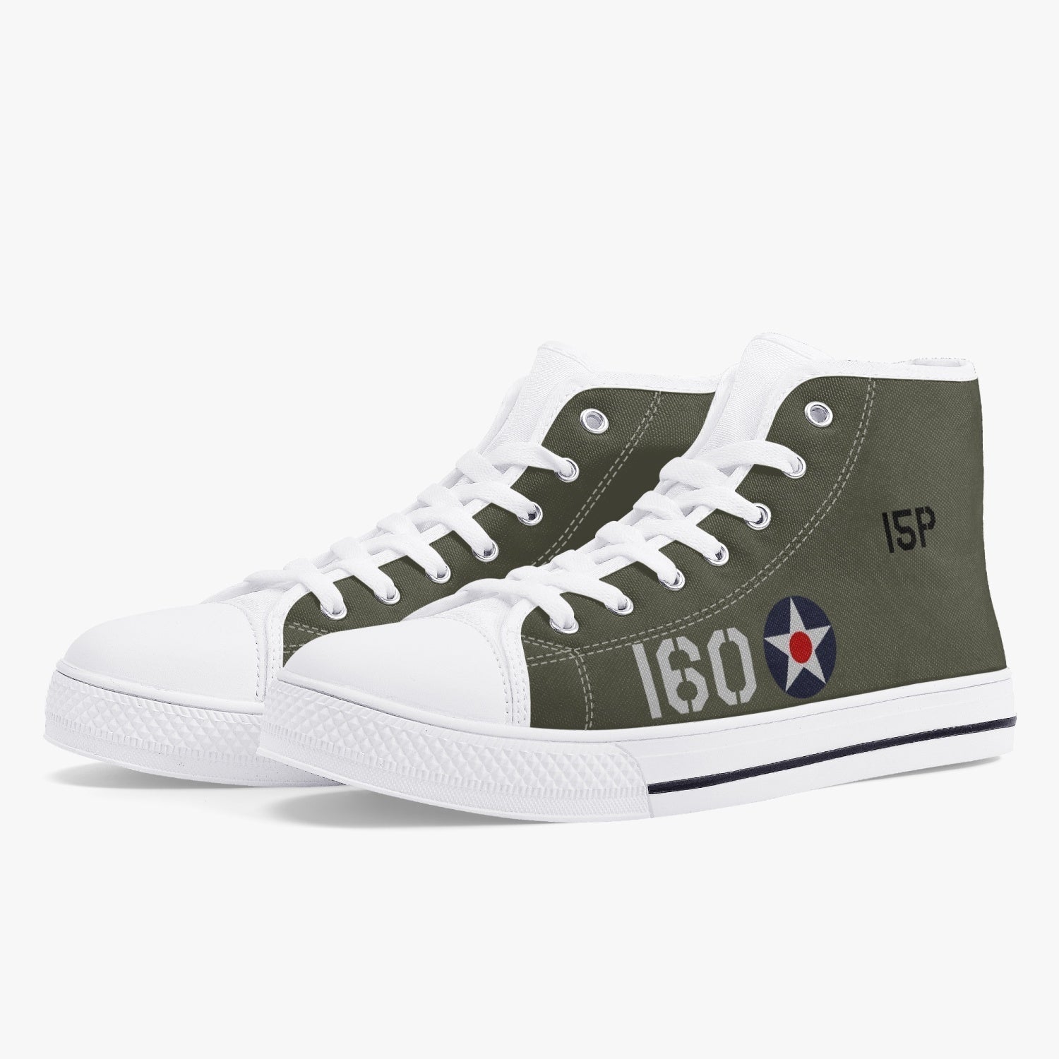 P-40 "#160" of 2LT George Welch High Top Canvas Shoes