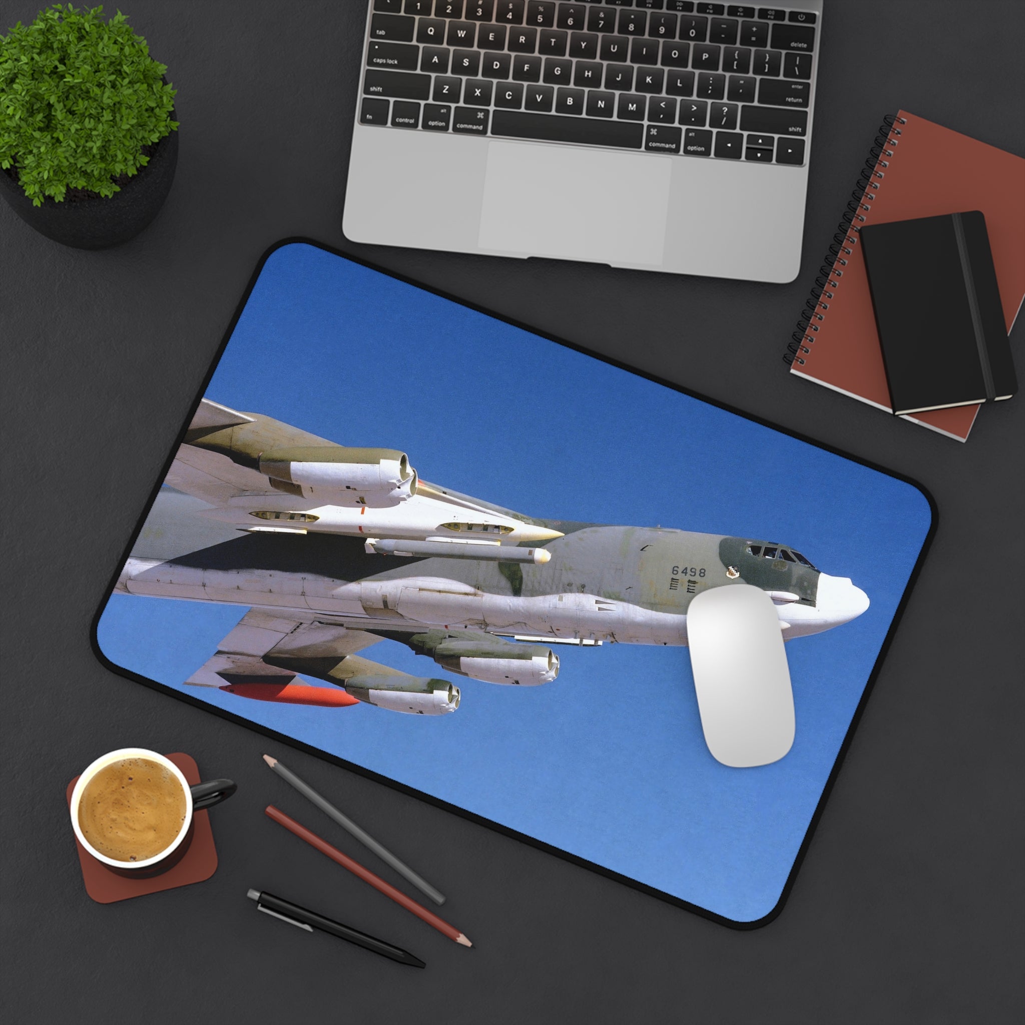 B-52 Stratofortress In Flight Desk Mat - I Love a Hangar