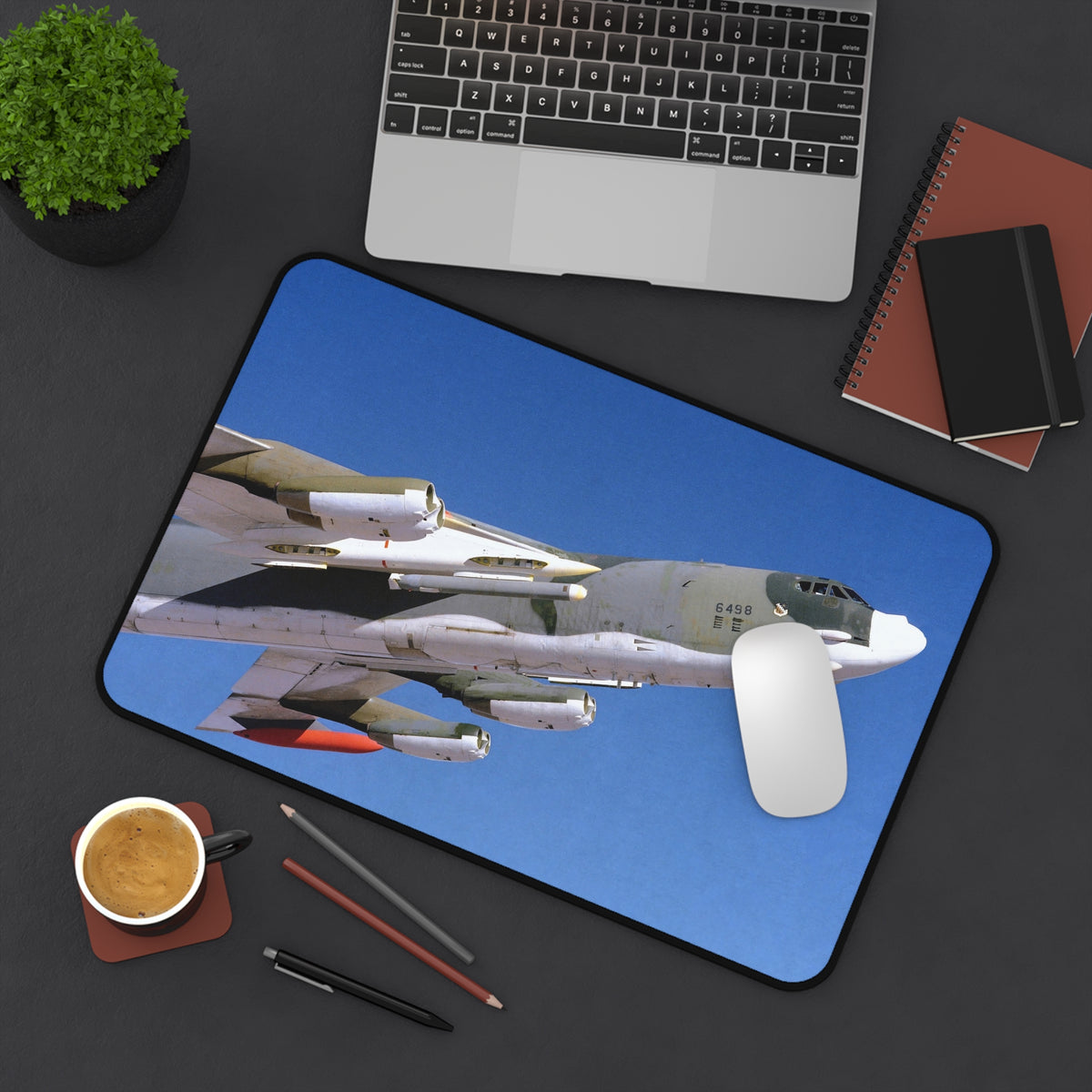 B-52 Stratofortress In Flight Desk Mat - I Love a Hangar