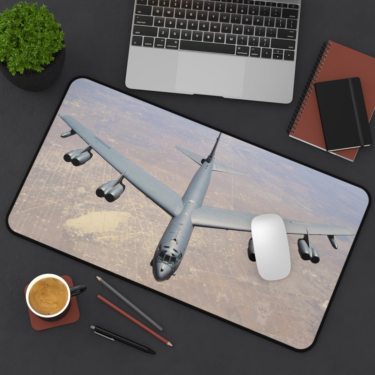 B-52 Stratofortress From Above Desk Mat - I Love a Hangar