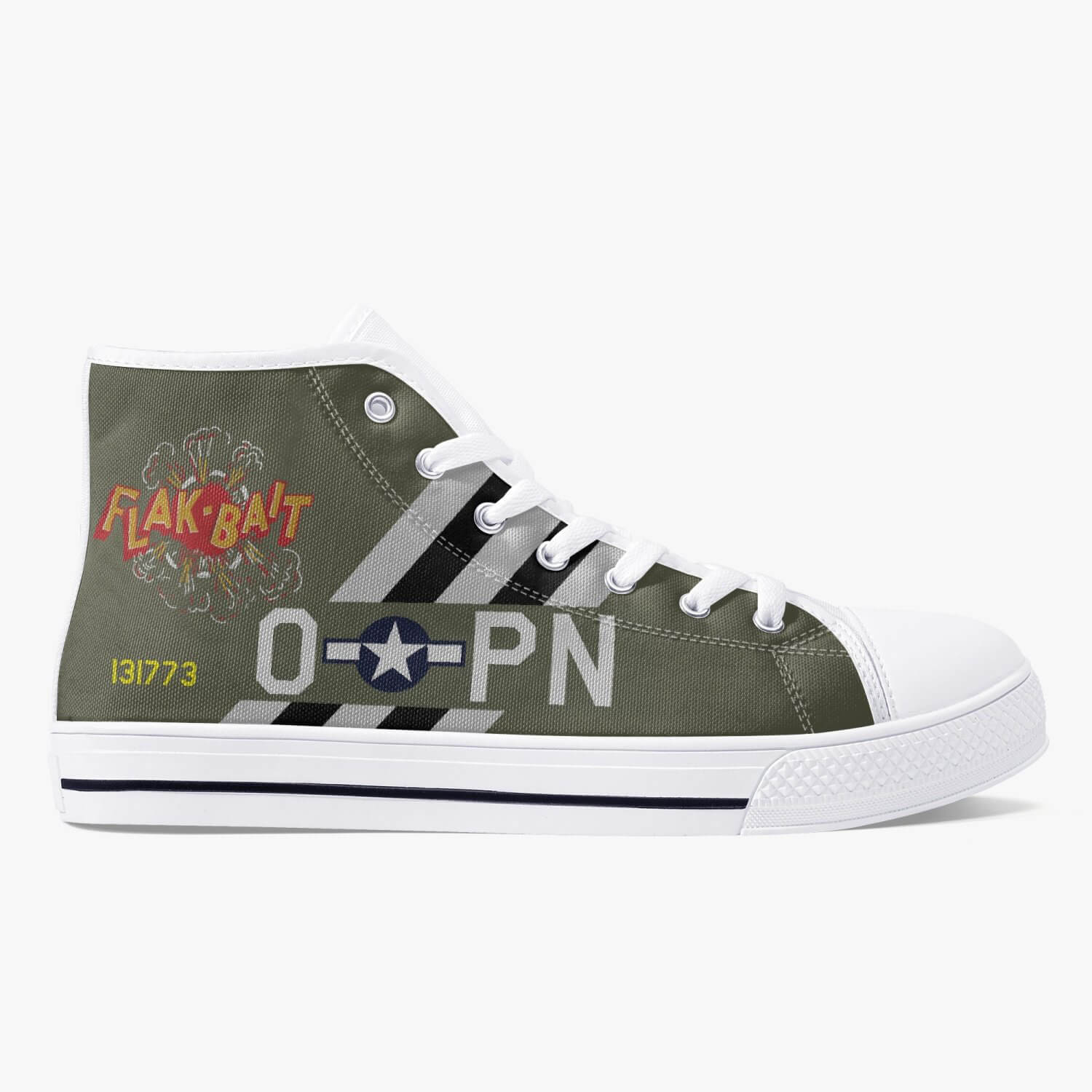 B-26 "Flak-Bait" High Top Canvas Shoes - I Love a Hangar