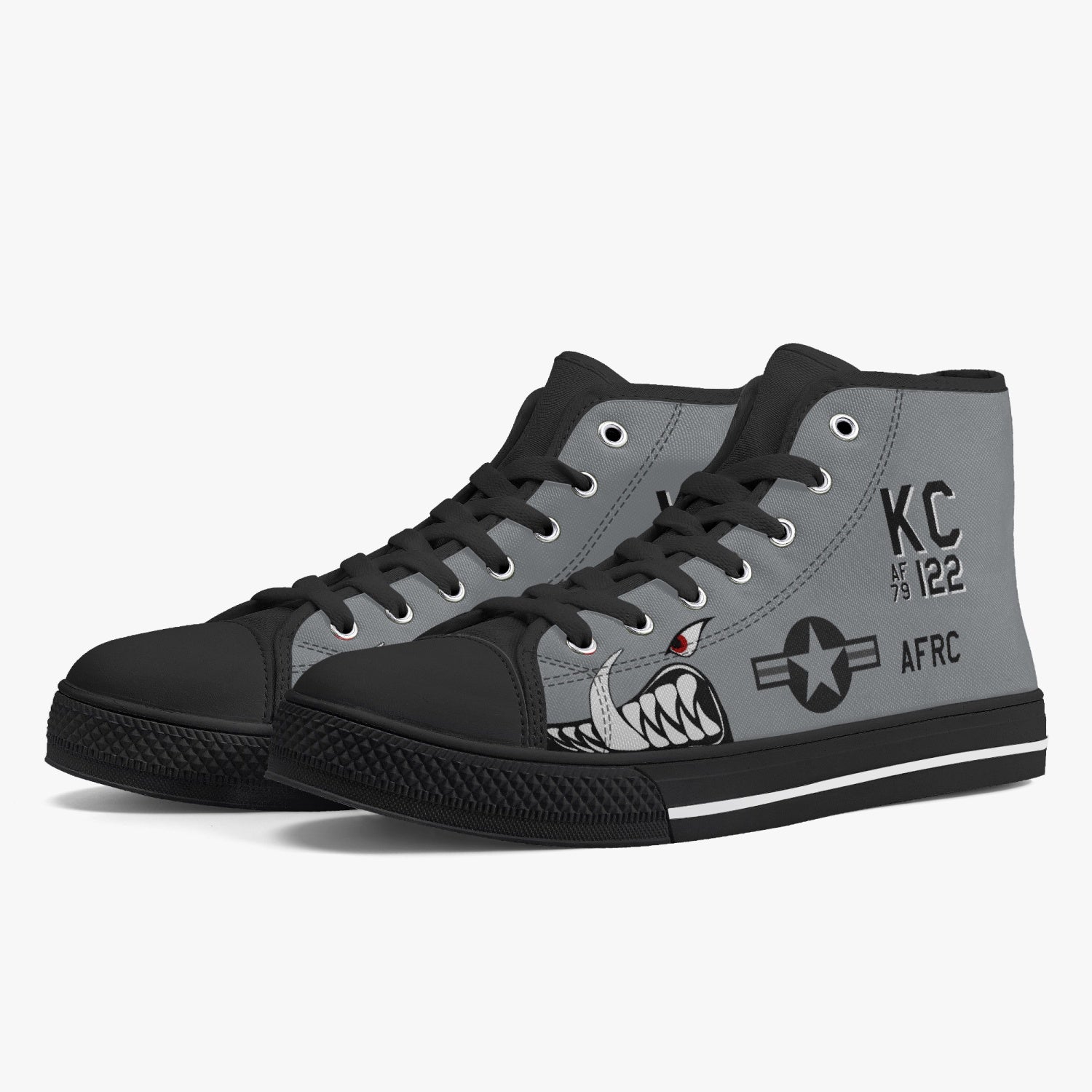 A-10 "KC Hawgs" High Top Canvas Shoes - I Love a Hangar