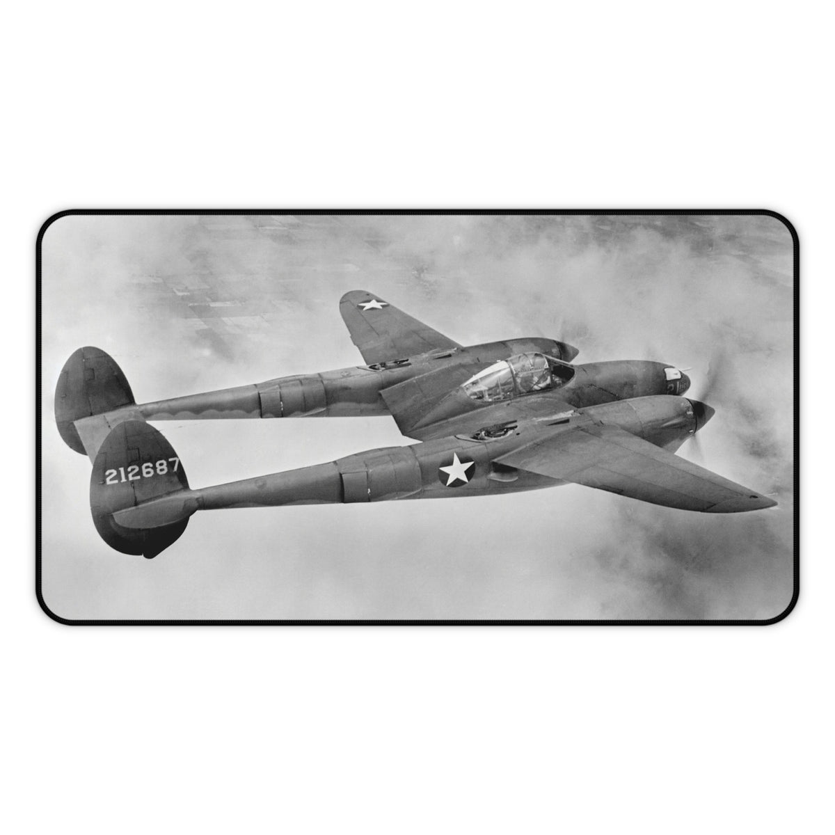 P-38 Lightning Desk Mat - I Love a Hangar
