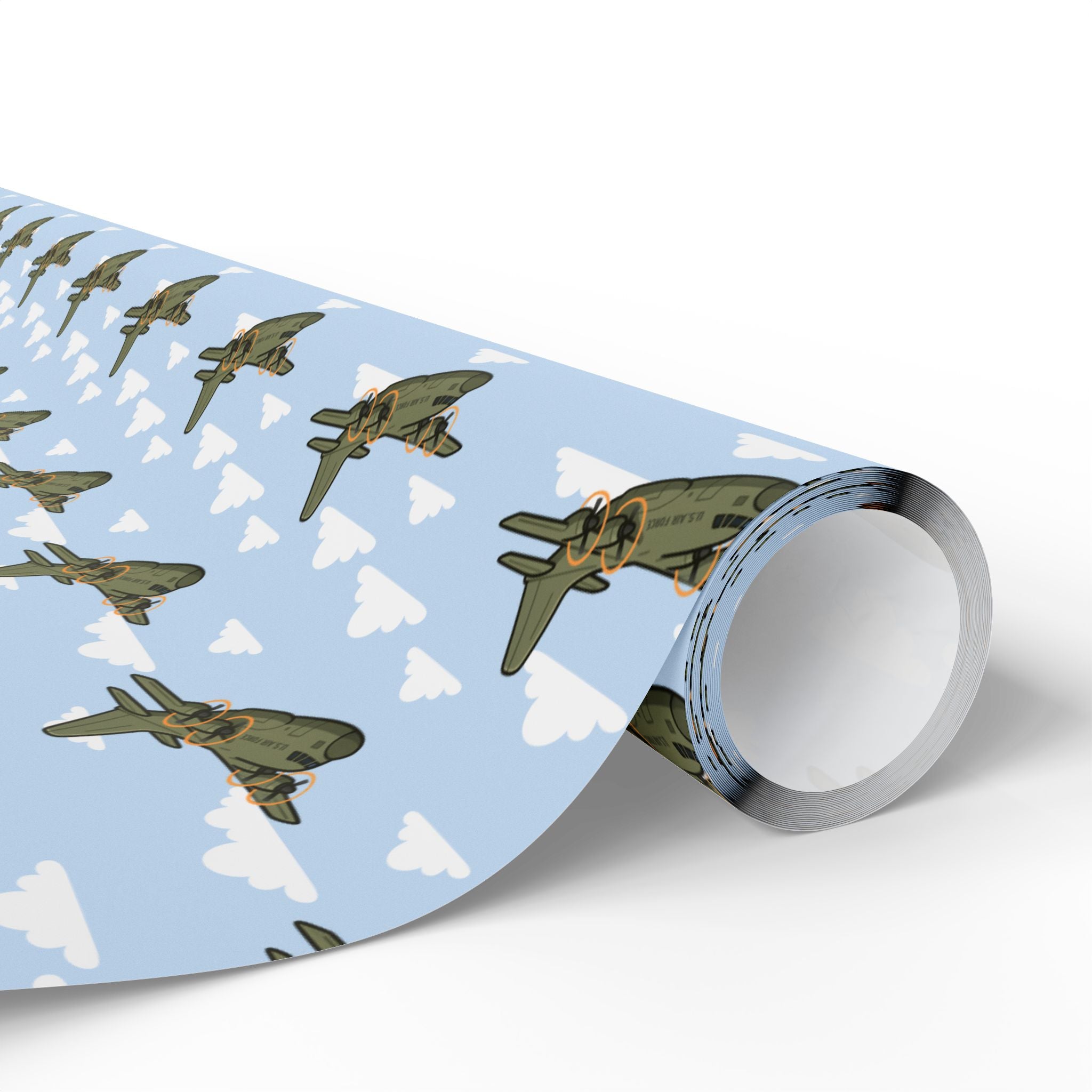 C-130 Hercules Wrapping Paper -  Sky Blue