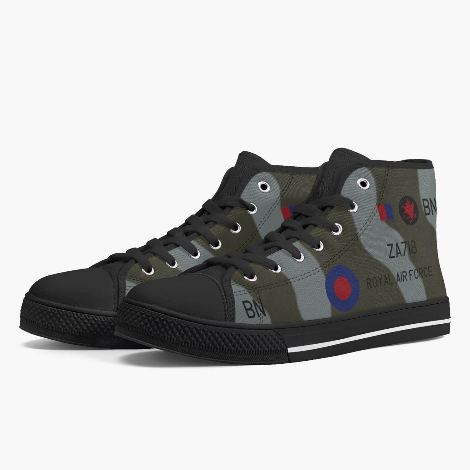 Chinook ‘Bravo November’ High Top Canvas Shoes - I Love a Hangar