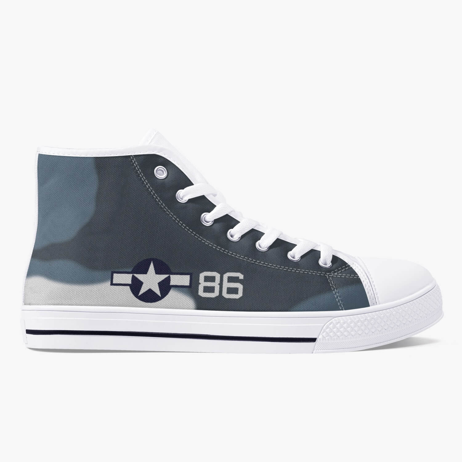 F4U Corsair "Lucybelle" High Top Canvas Shoes - I Love a Hangar