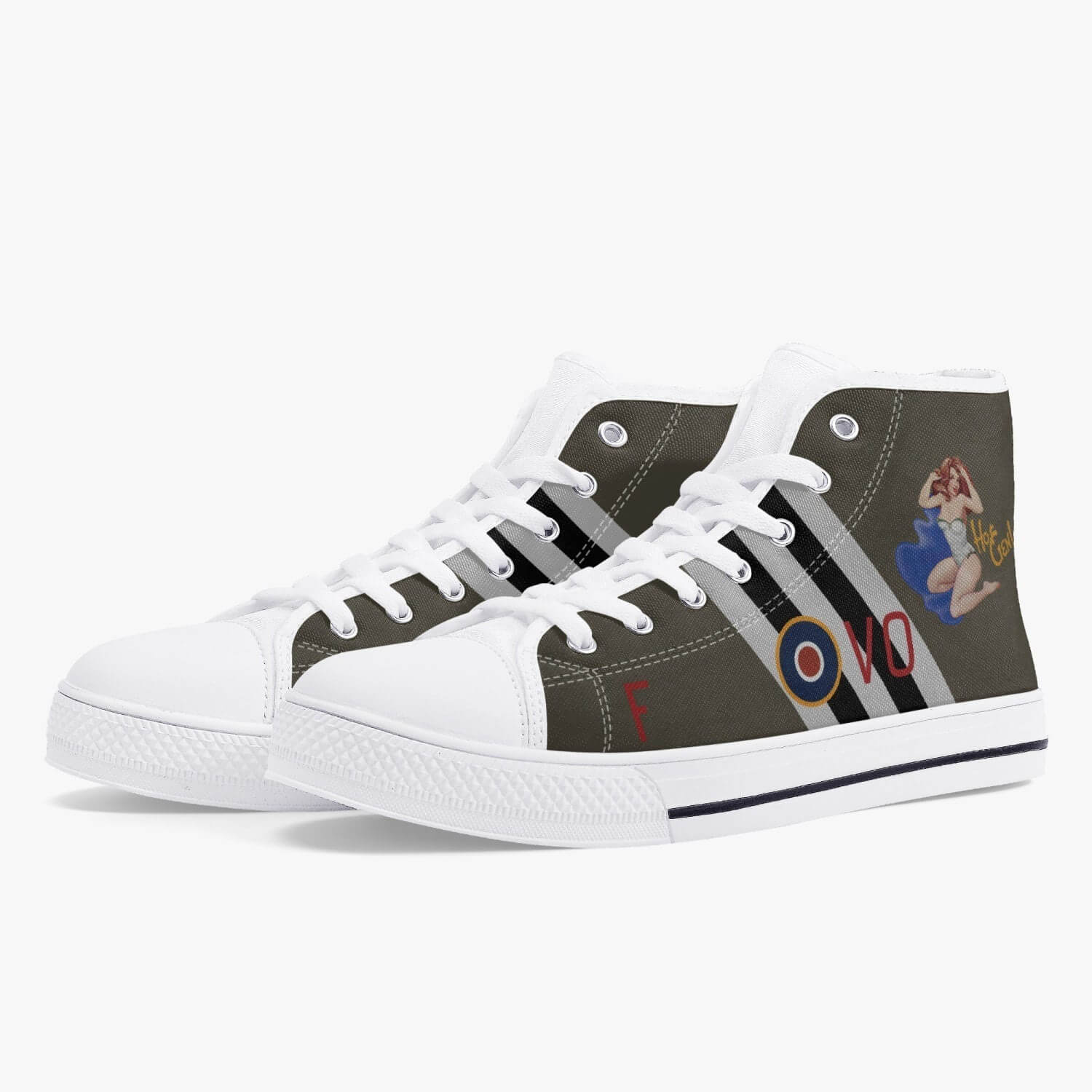 B-25 "Hot Gen!" High Top Canvas Shoes - I Love a Hangar