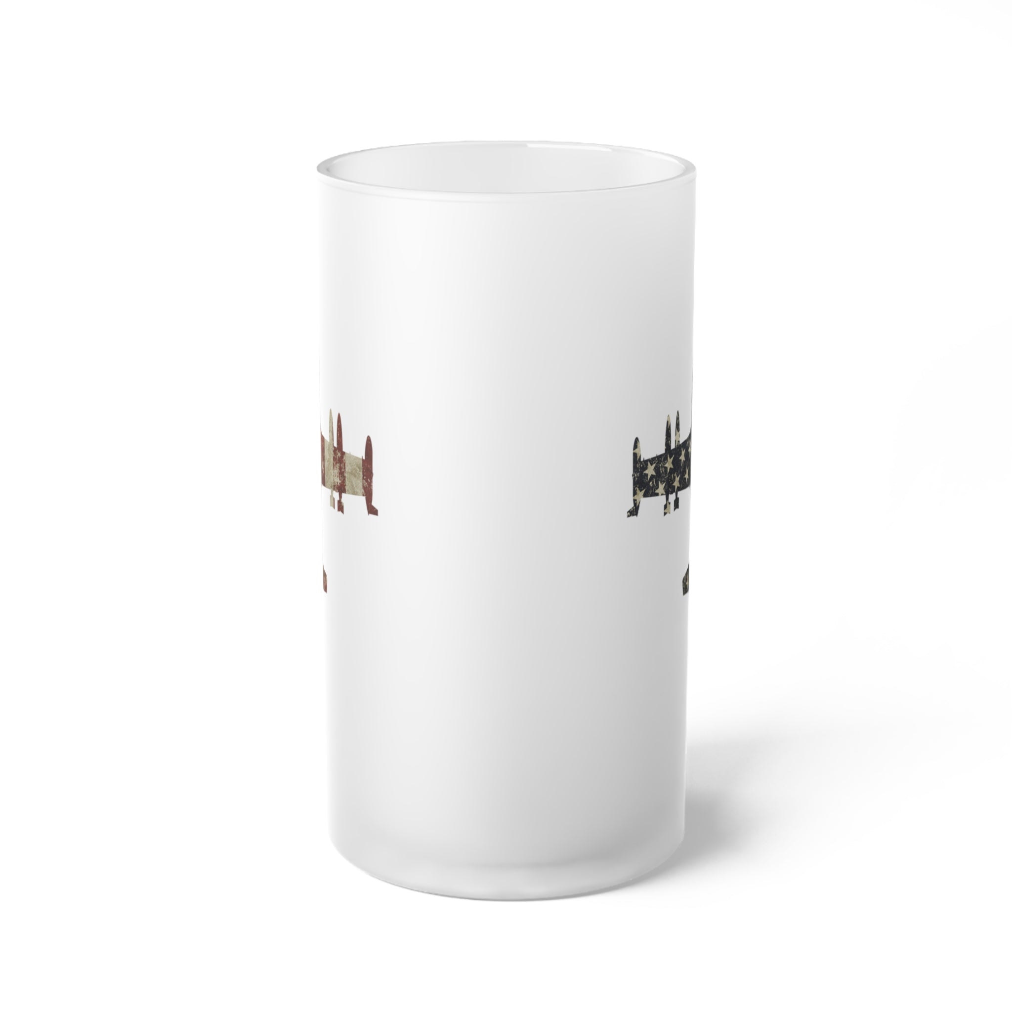 A-37 Dragonfly Frosted Glass 16oz (473ml) Beer Mug - I Love a Hangar
