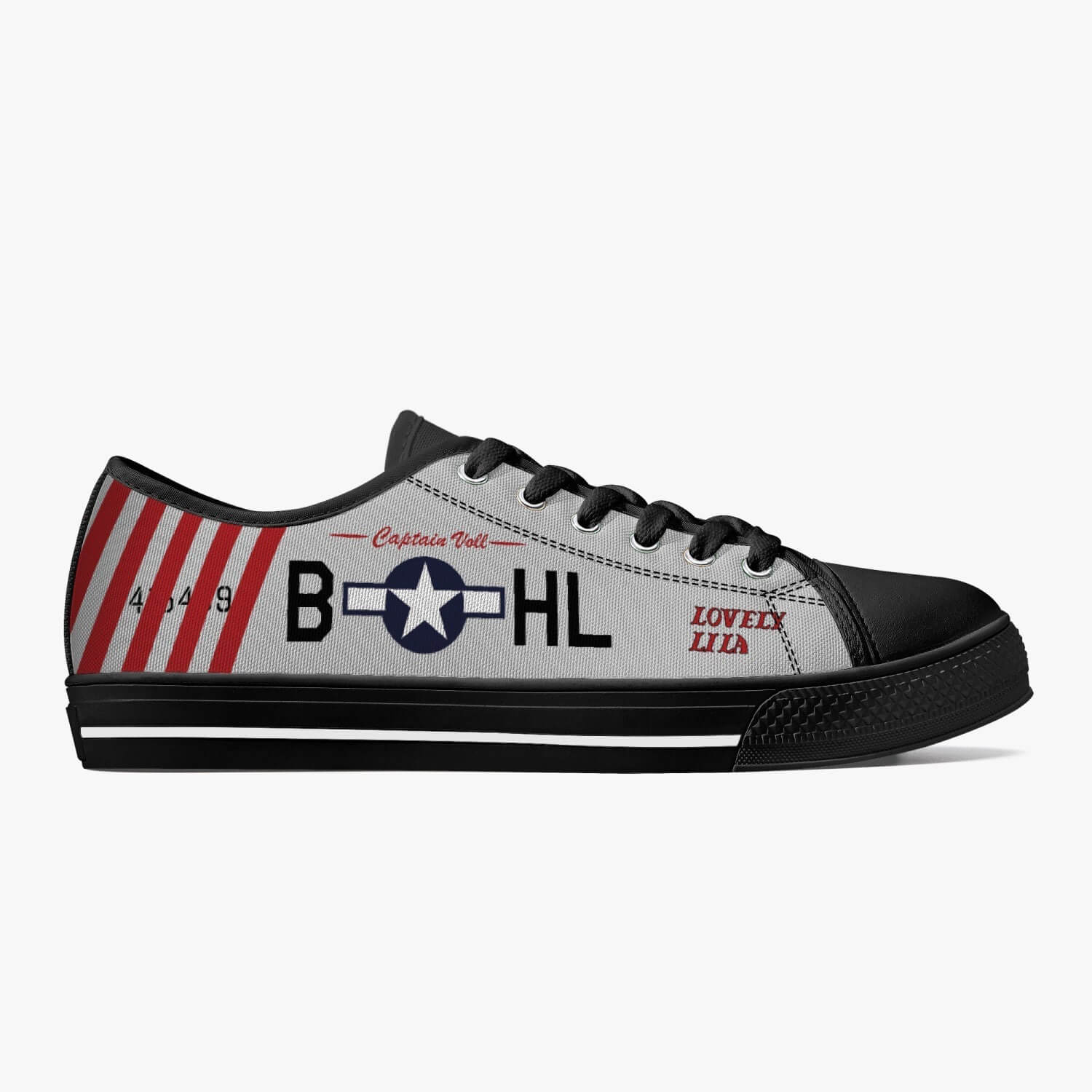 P-51 "American Beauty" Low Top Canvas Shoes - I Love a Hangar