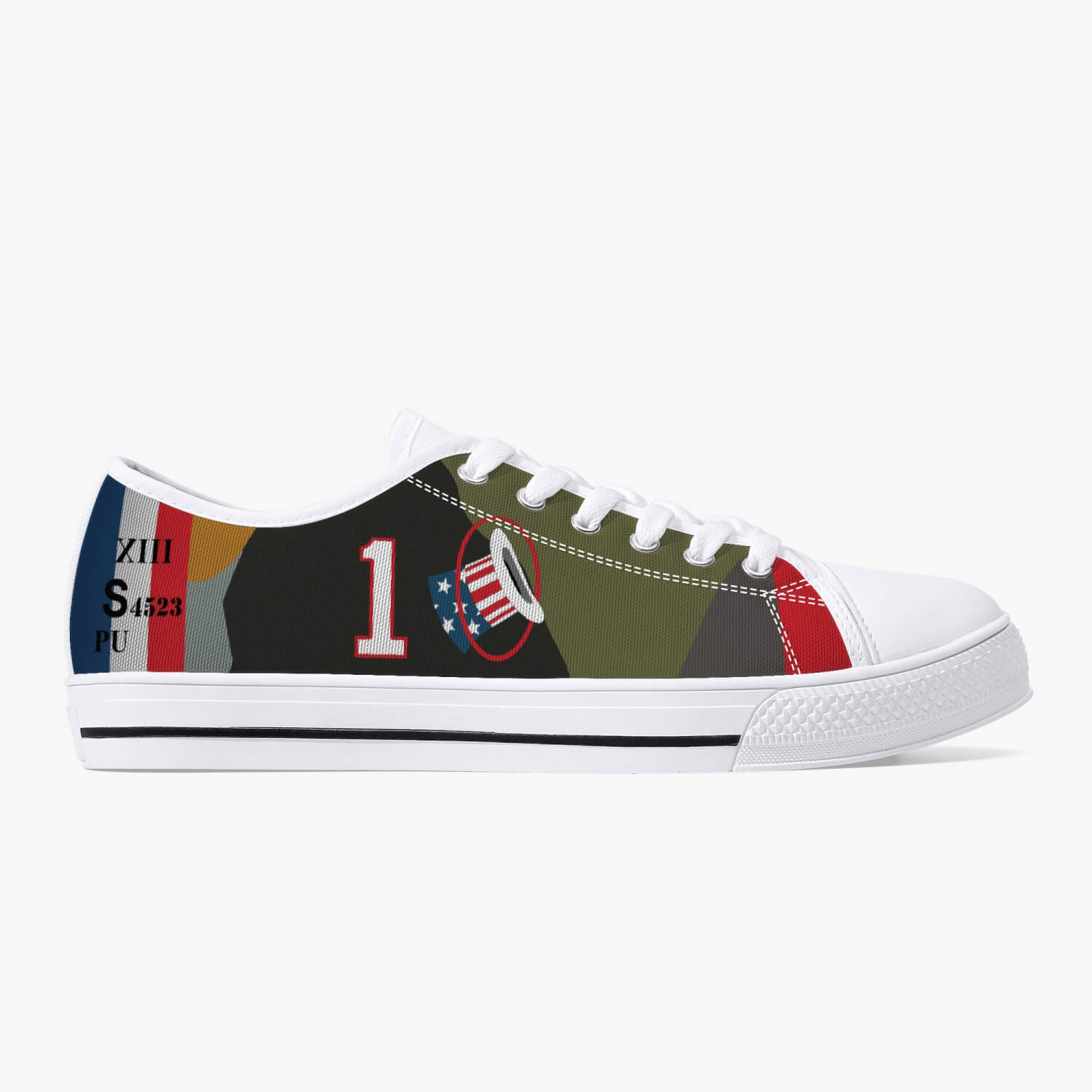 SPAD XIII of Capt. Eddie Rickenbacker Low Top Canvas Shoes - I Love a Hangar