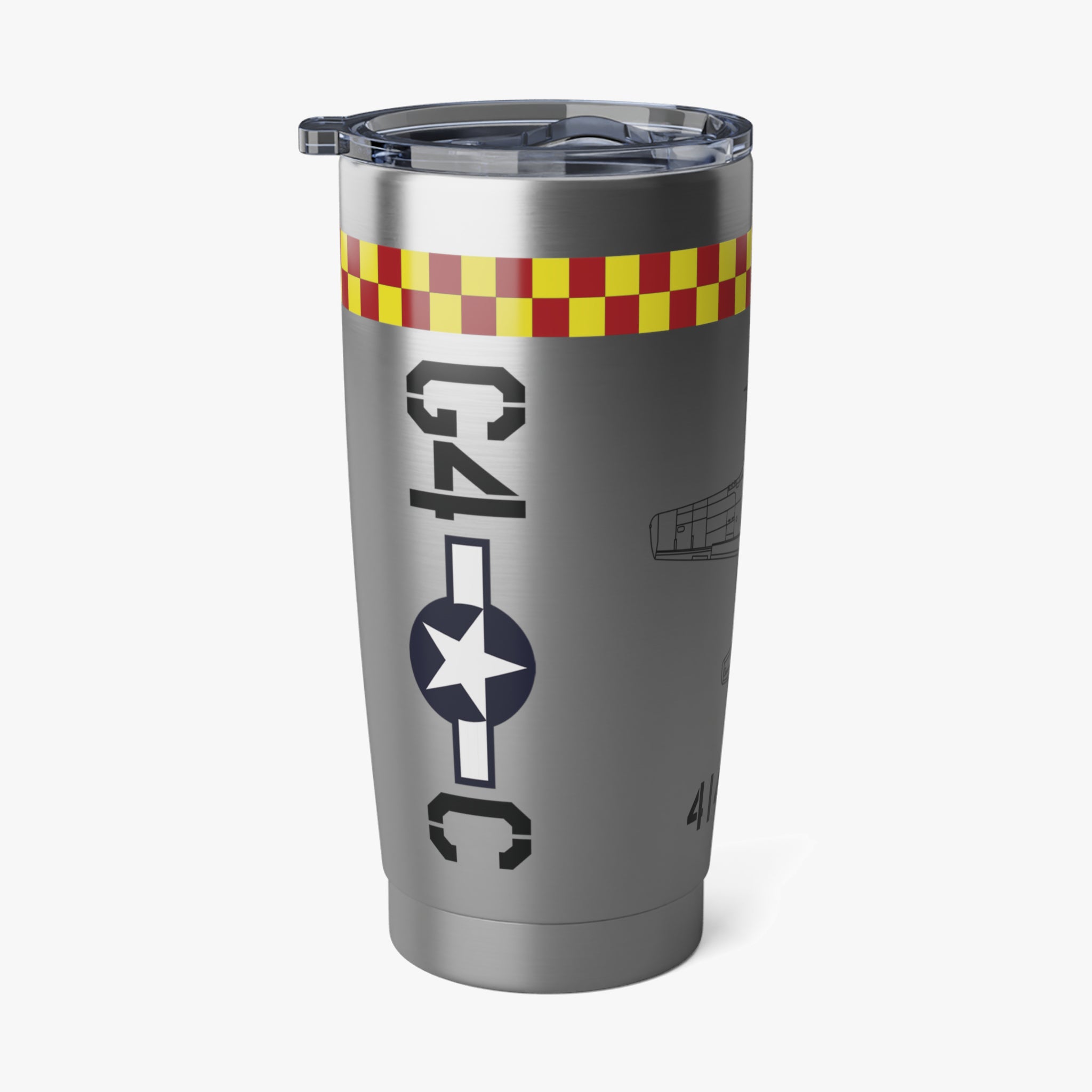 P-51 "Nooky Booky IV" Inspired 20oz (590ml) Stainless Steel Tumbler - I Love a Hangar