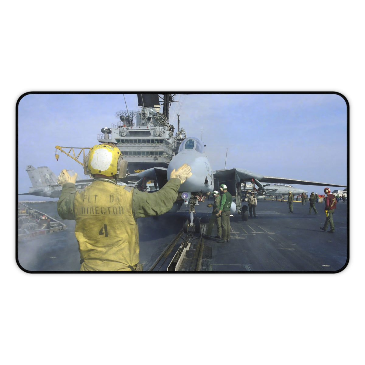 F-14 "Tomcat" Lining Up Desk Mat - I Love a Hangar