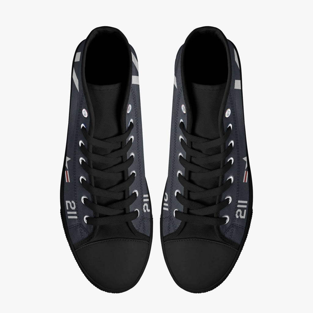 F4U Corsair of Jesse Brown High Top Canvas Shoes - I Love a Hangar
