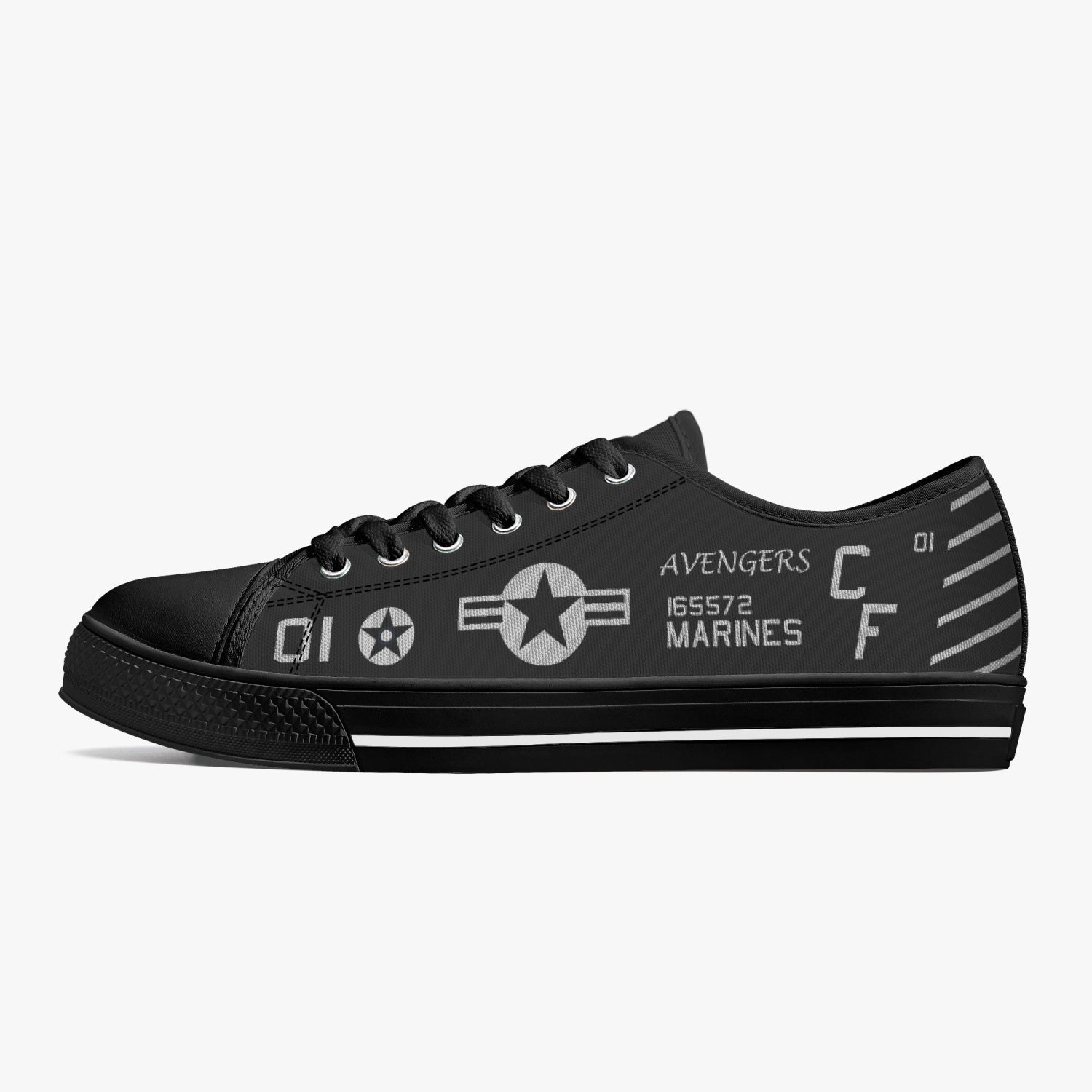 VMA-211 "Wake Island Avengers" (BuNo 165572) Low Top Canvas Shoes - I Love a Hangar