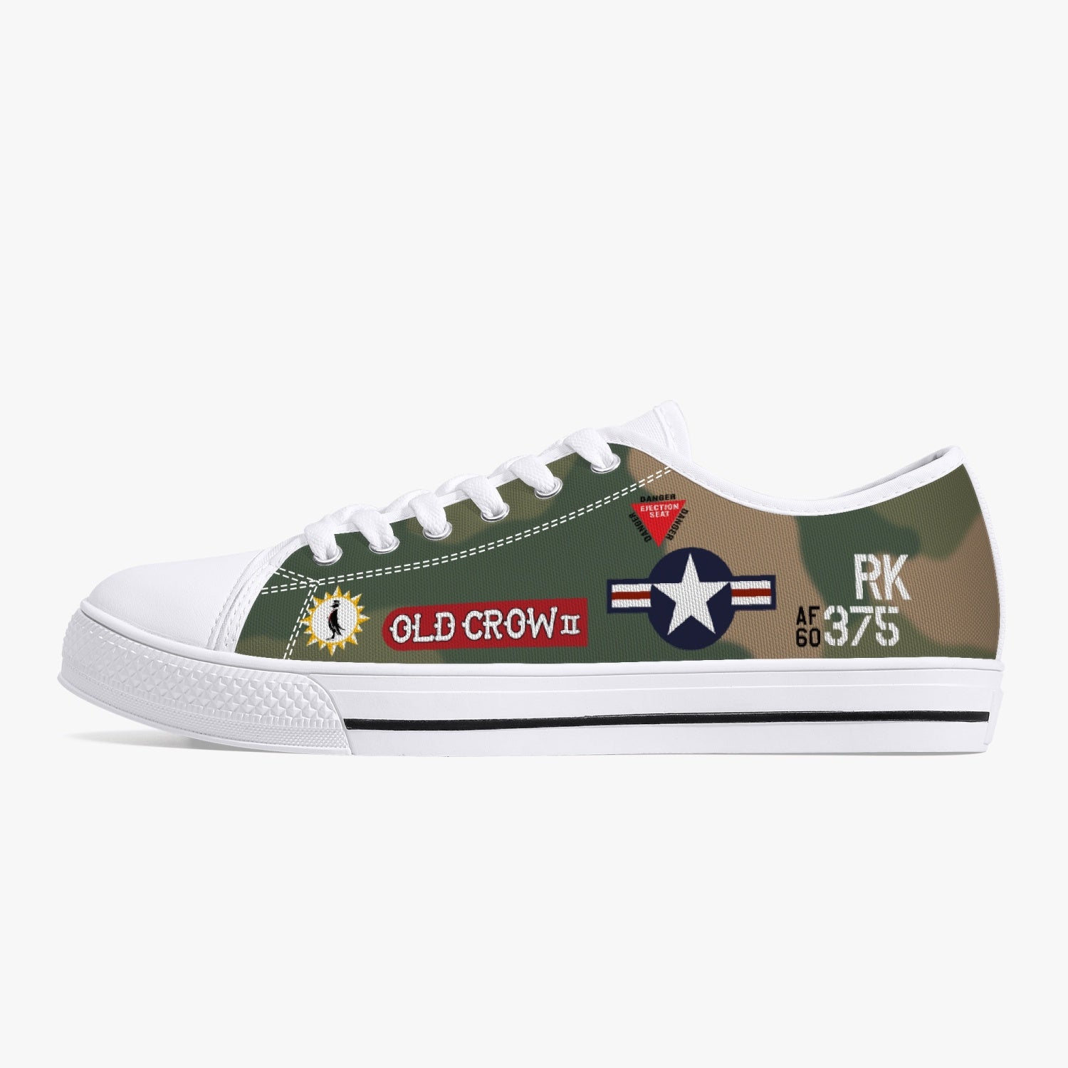 F-105 "Old Crow II" Low Top Canvas Shoes - I Love a Hangar
