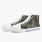Spitfire "AZ-Q" of Pat Hughes Men's High Top Canvas Shoes - I Love a Hangar