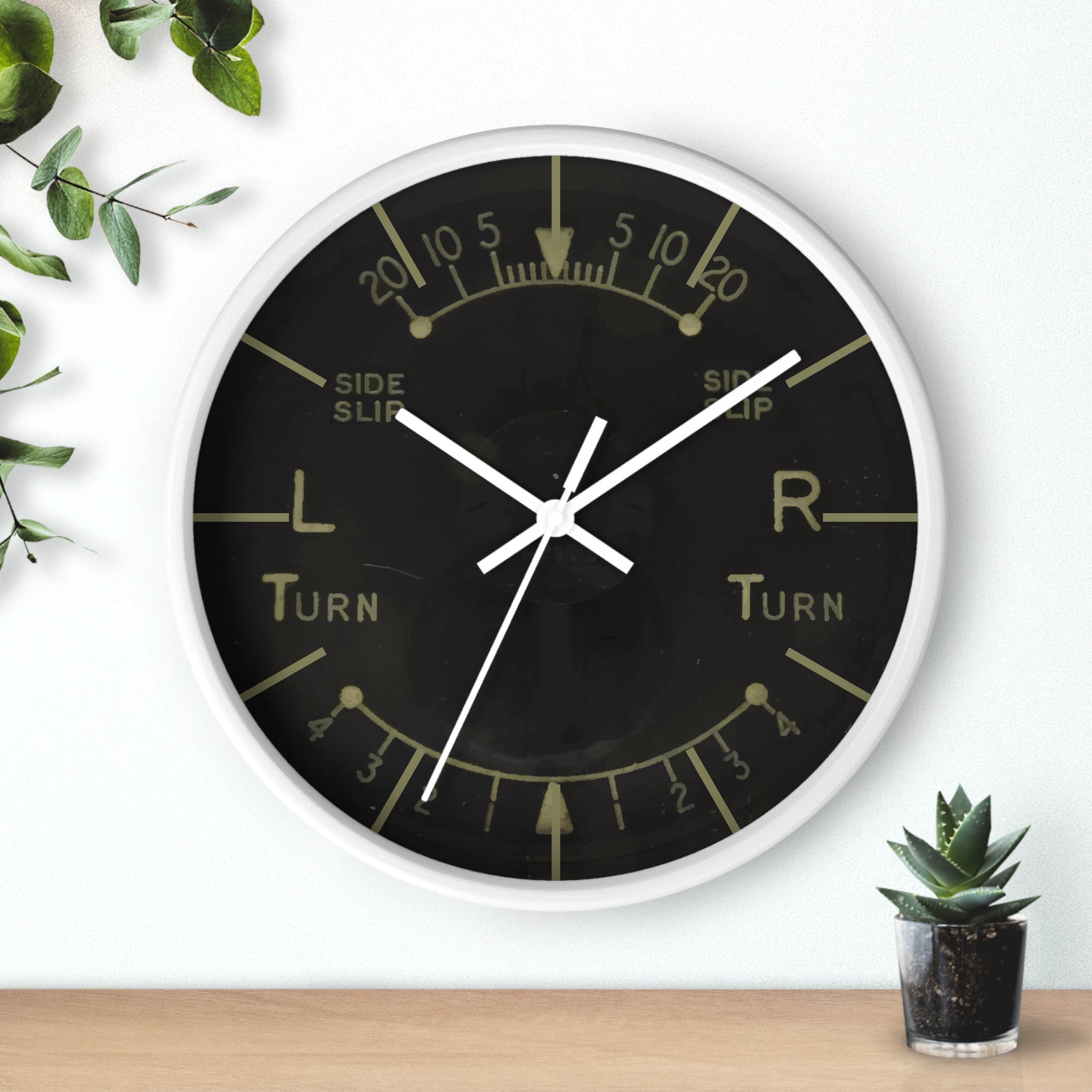 Turn and Slip Indicator Wall Clock