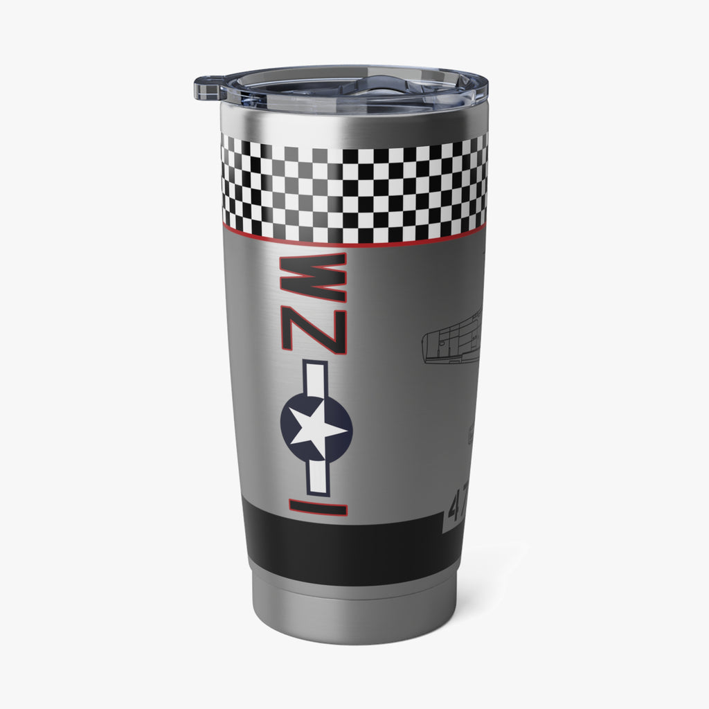 P-51 "Big Beautiful Doll" Inspired 20oz (590ml) Stainless Steel Tumbler - I Love a Hangar