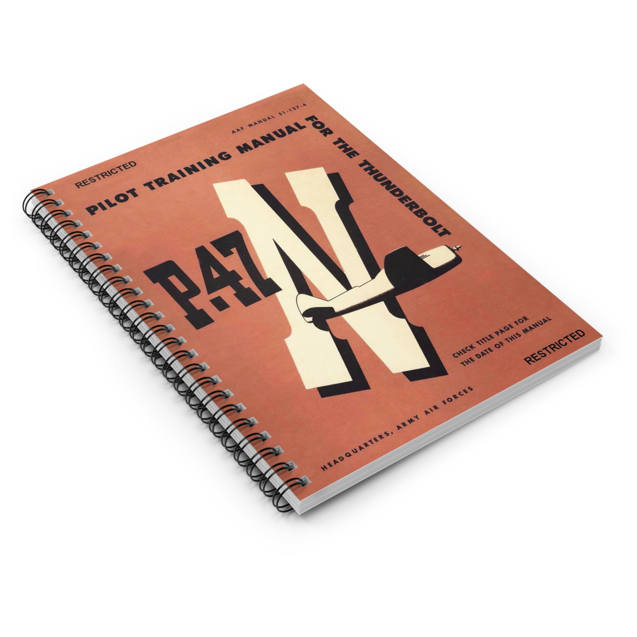 P-47 "Thunderbolt" Inspired Spiral Notebook - I Love a Hangar