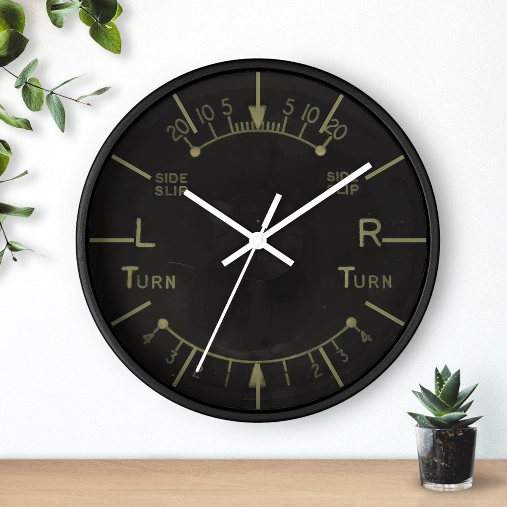 Turn and Slip Indicator Wall Clock - I Love a Hangar