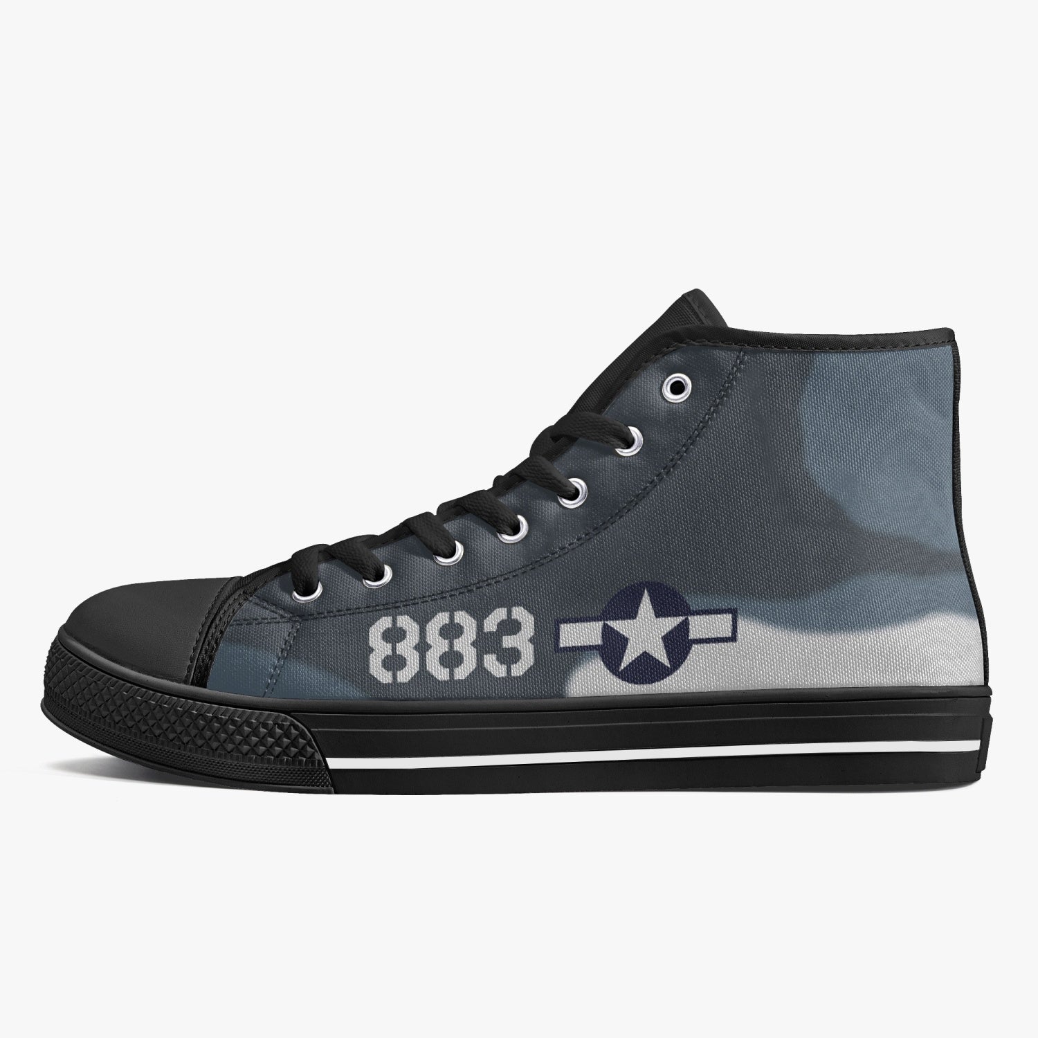 F4U Corsair "White 883" High  Top Canvas Shoes - I Love a Hangar