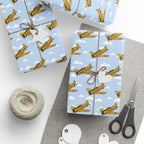 AT-6 Texan Wrapping Paper -  Sky Blue