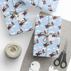 T-28 Trojan Wrapping Paper -  Sky Blue