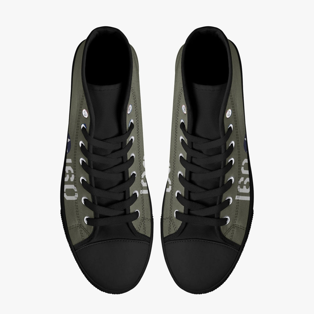 P-40 "#160" of 2LT George Welch High Top Canvas Shoes - I Love a Hangar