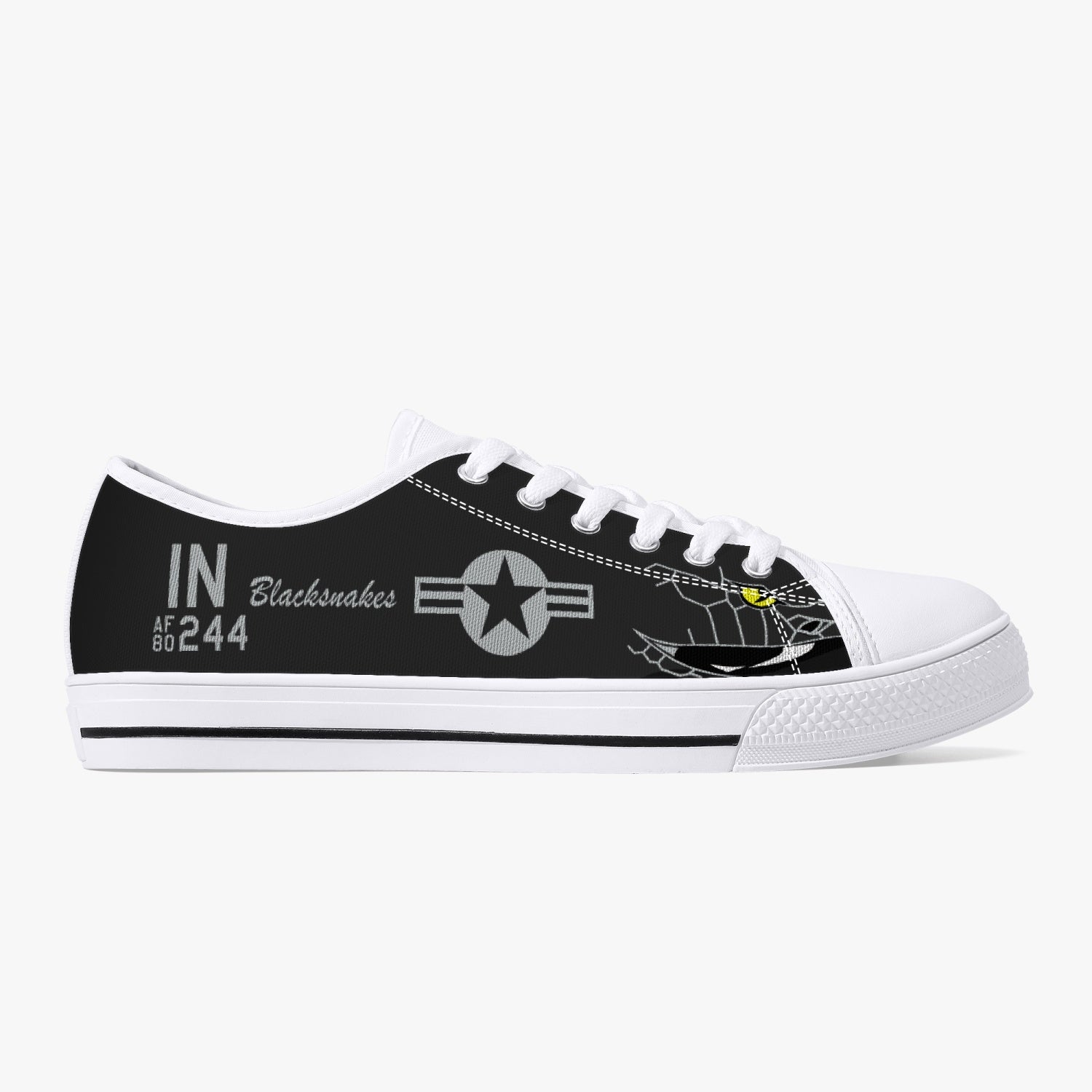 A-10 "Blacksnakes" Low Top Canvas Shoes (Dark) - I Love a Hangar