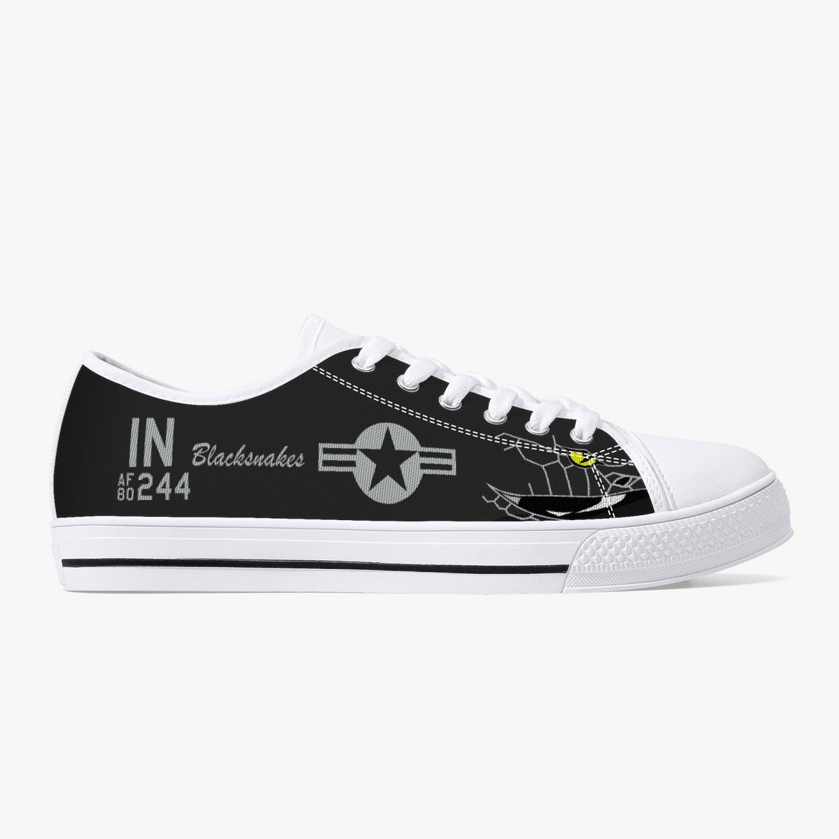 A-10 "Blacksnakes" Low Top Canvas Shoes (Dark) - I Love a Hangar