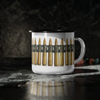 WWII .50 Cal Ammo Belt Enamel Mug - I Love a Hangar