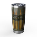 WWII .50 Cal Ammo Belt 20oz (590ml) Stainless Steel Tumbler - I Love a Hangar