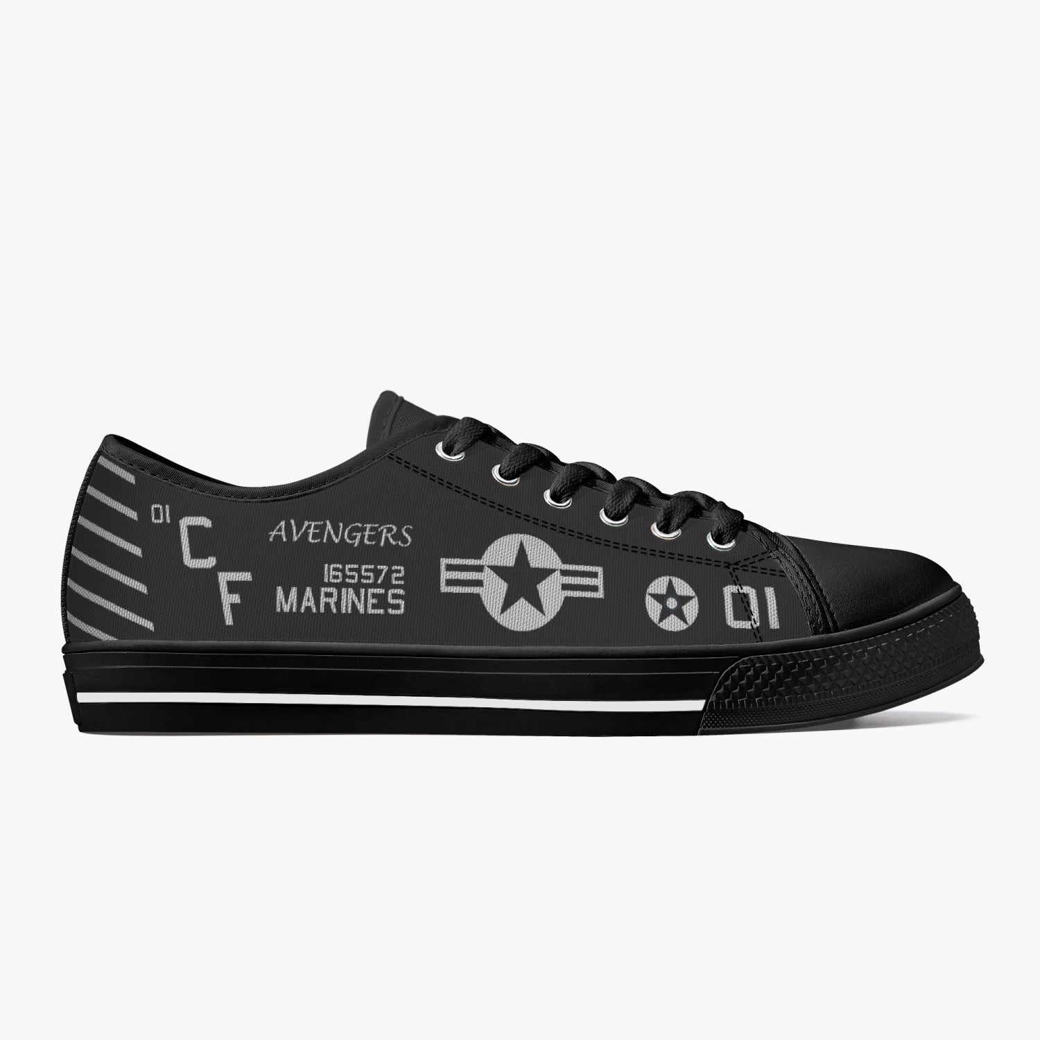 VMA-211 "Wake Island Avengers" (BuNo 165572) Low Top Canvas Shoes - I Love a Hangar