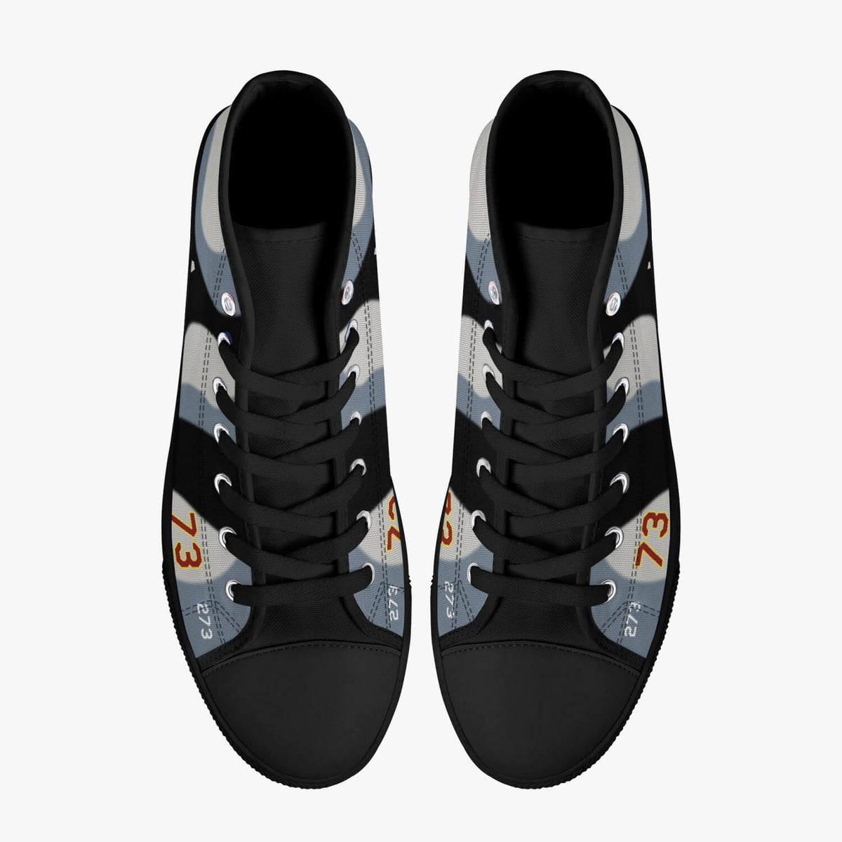 64th Aggressor Squadron High Top Canvas Shoes - I Love a Hangar