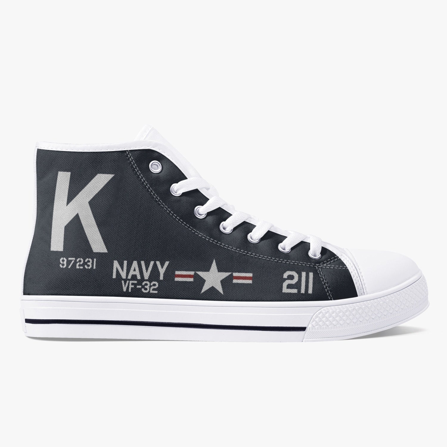 F4U Corsair of Jesse Brown High Top Canvas Shoes - I Love a Hangar