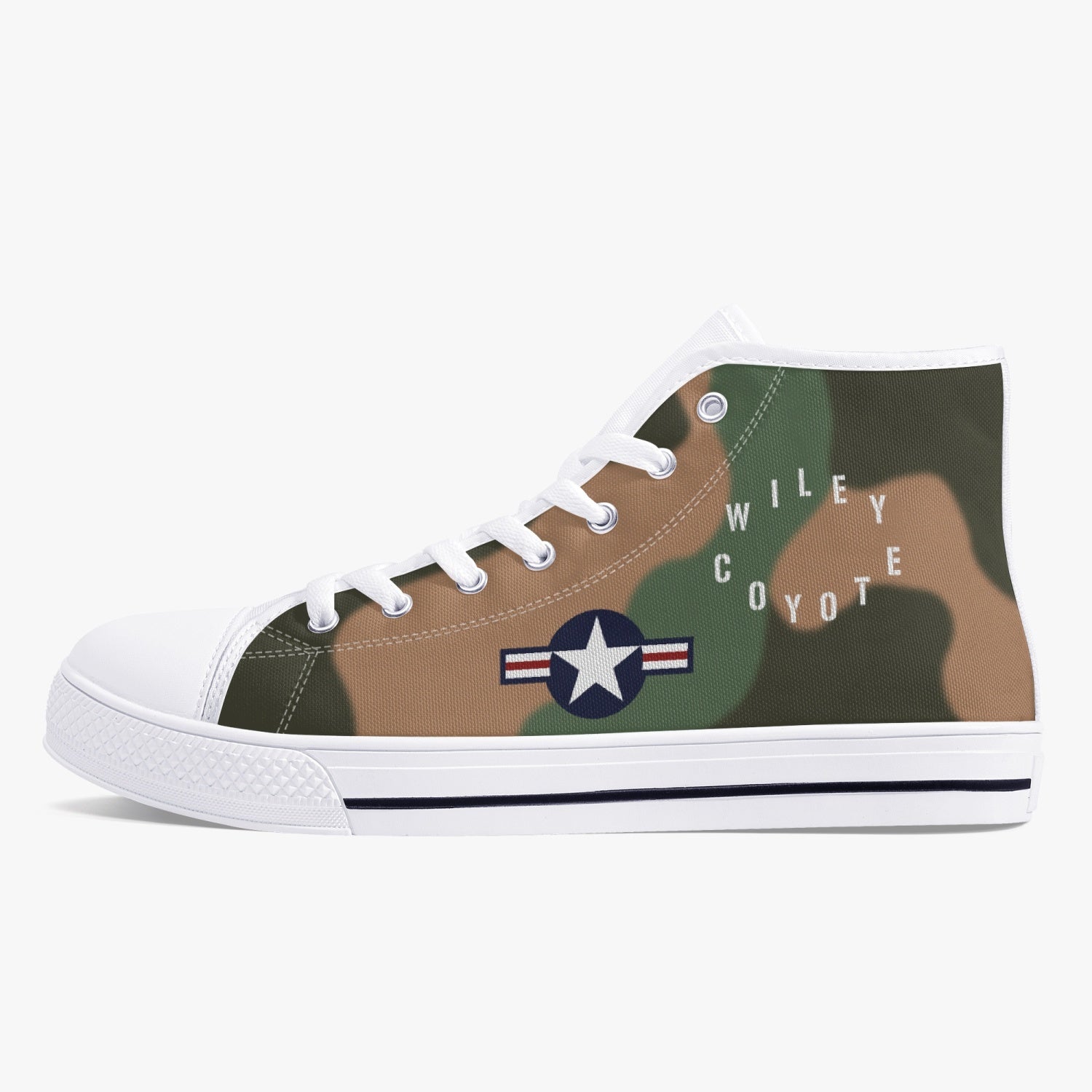 A-1 Skyraider "Wiley Coyote" High Top Canvas Shoes - I Love a Hangar