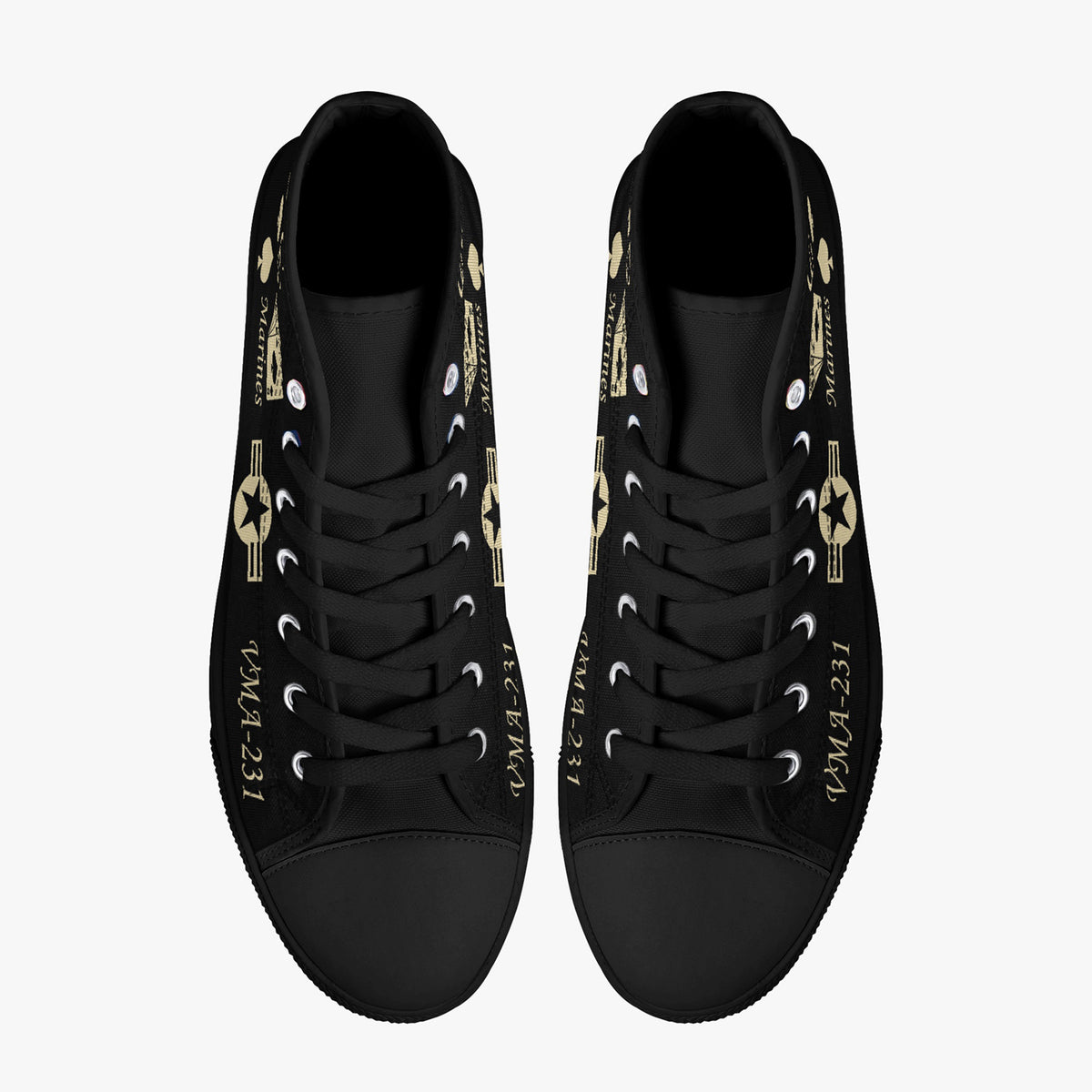 VMA-231 "Ace of Spades" High Top Canvas Shoes - I Love a Hangar