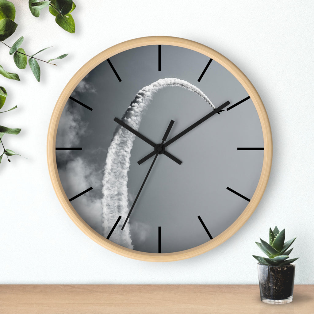 Black & White Wall Aerobatic Clock - I Love a Hangar