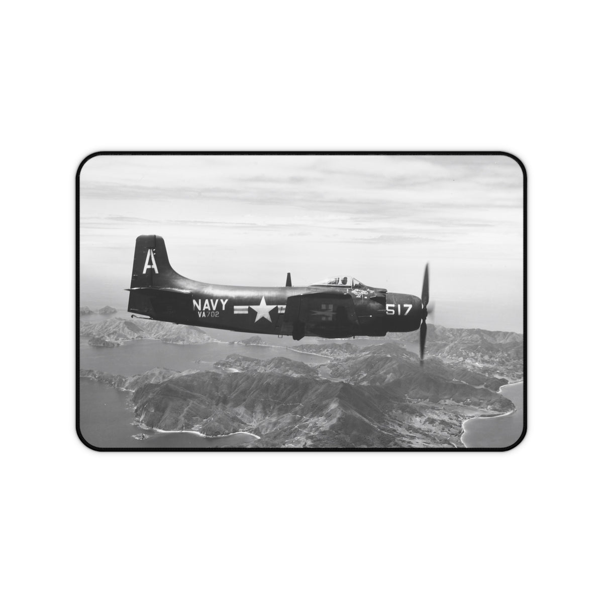 AD-2 Skyraider Desk Mat - I Love a Hangar