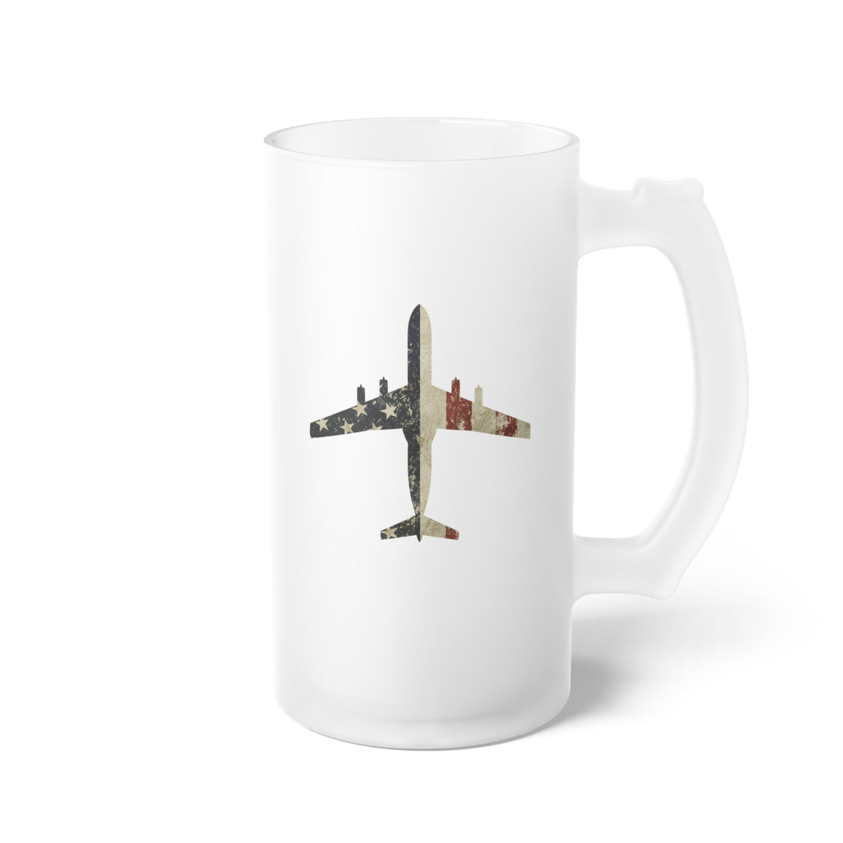 C-141 Starlifter Frosted Glass 16oz (473ml) Beer Mug - I Love a Hangar