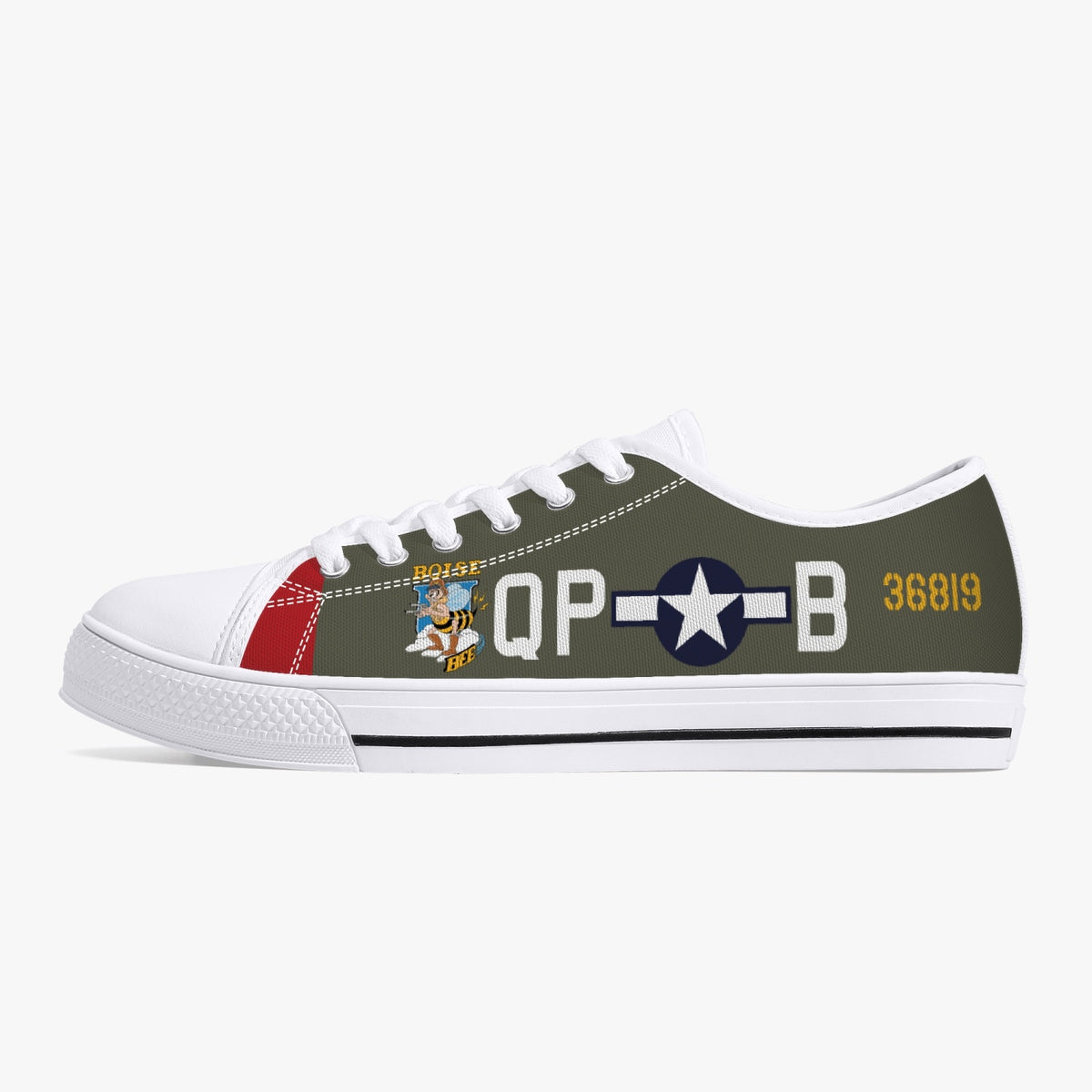 P-51 "Boise Bee" Low Top Canvas Shoes - I Love a Hangar