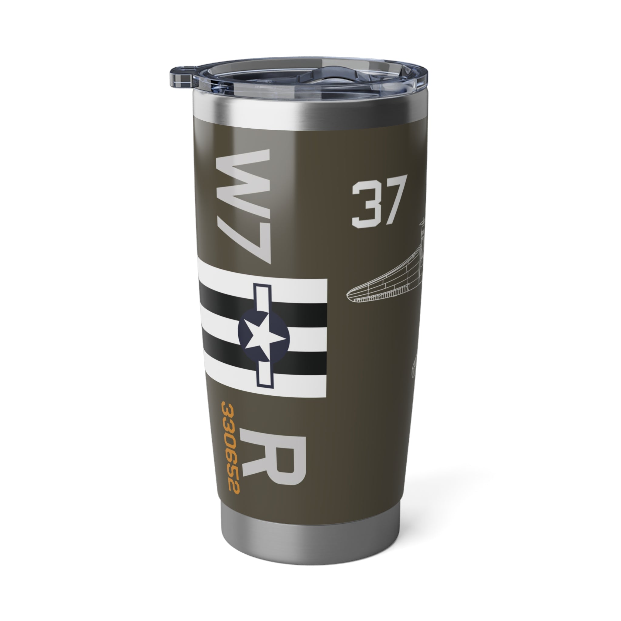 C-47 "Whiskey 7" 20oz (590ml) Stainless Steel Tumbler