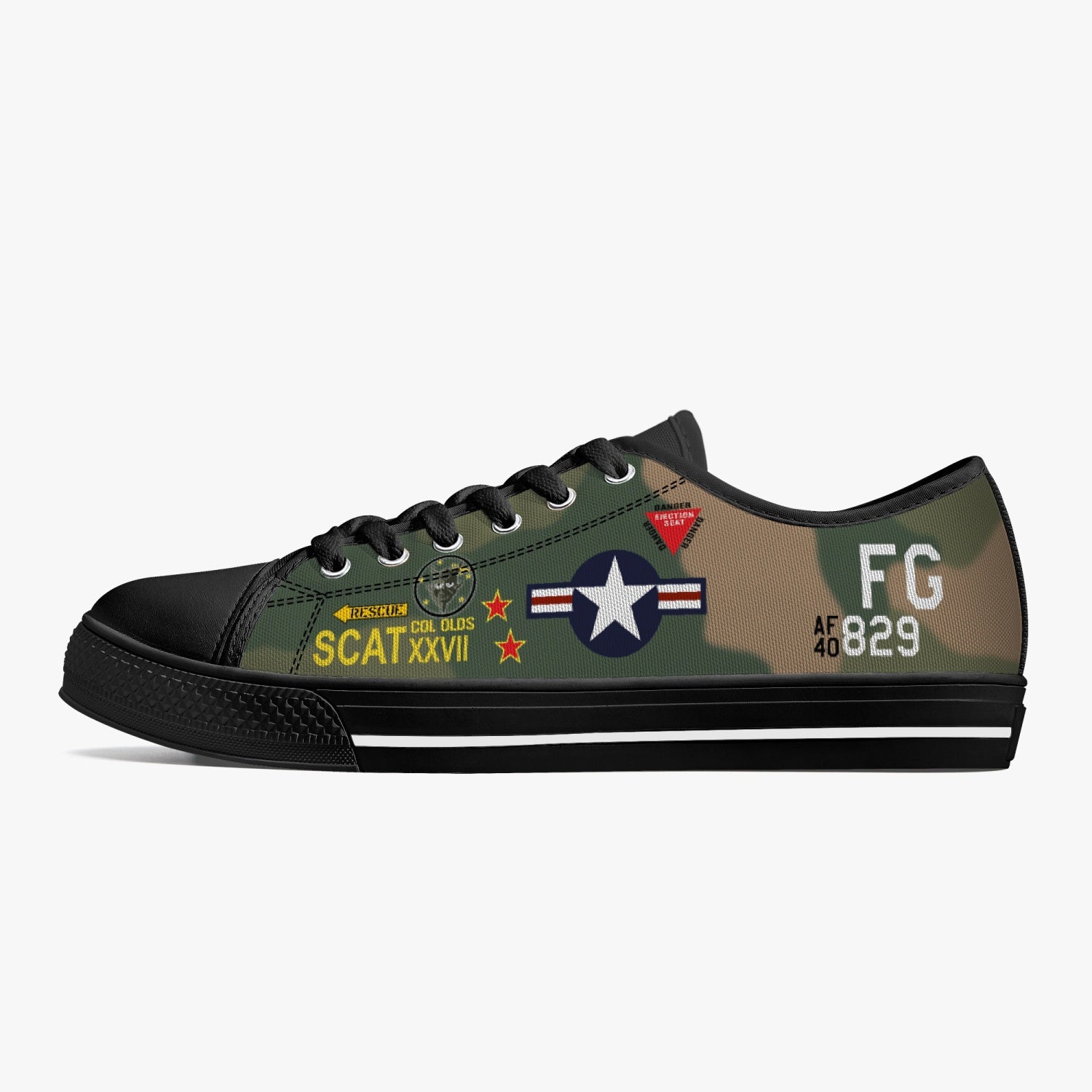 F-4 Phantom "SCAT XXVII" Low Top Canvas Shoes - I Love a Hangar