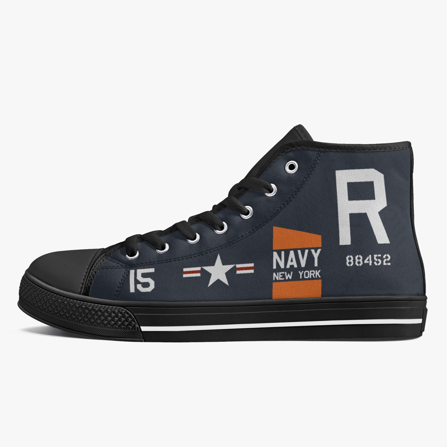 F4U Corsair "NAS New York" High Top Canvas Shoes - I Love a Hangar