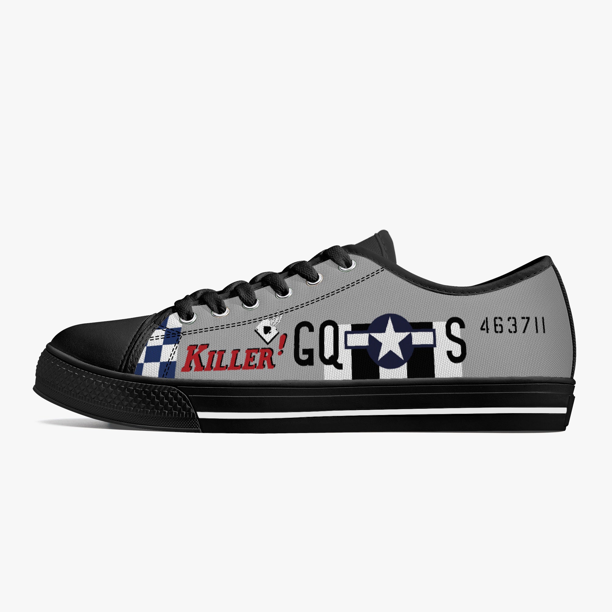 P-51 "Killer!" Low Top Canvas Shoes - I Love a Hangar