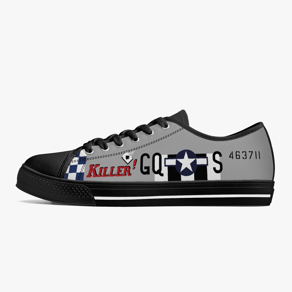 P-51 "Killer!" Low Top Canvas Shoes - I Love a Hangar