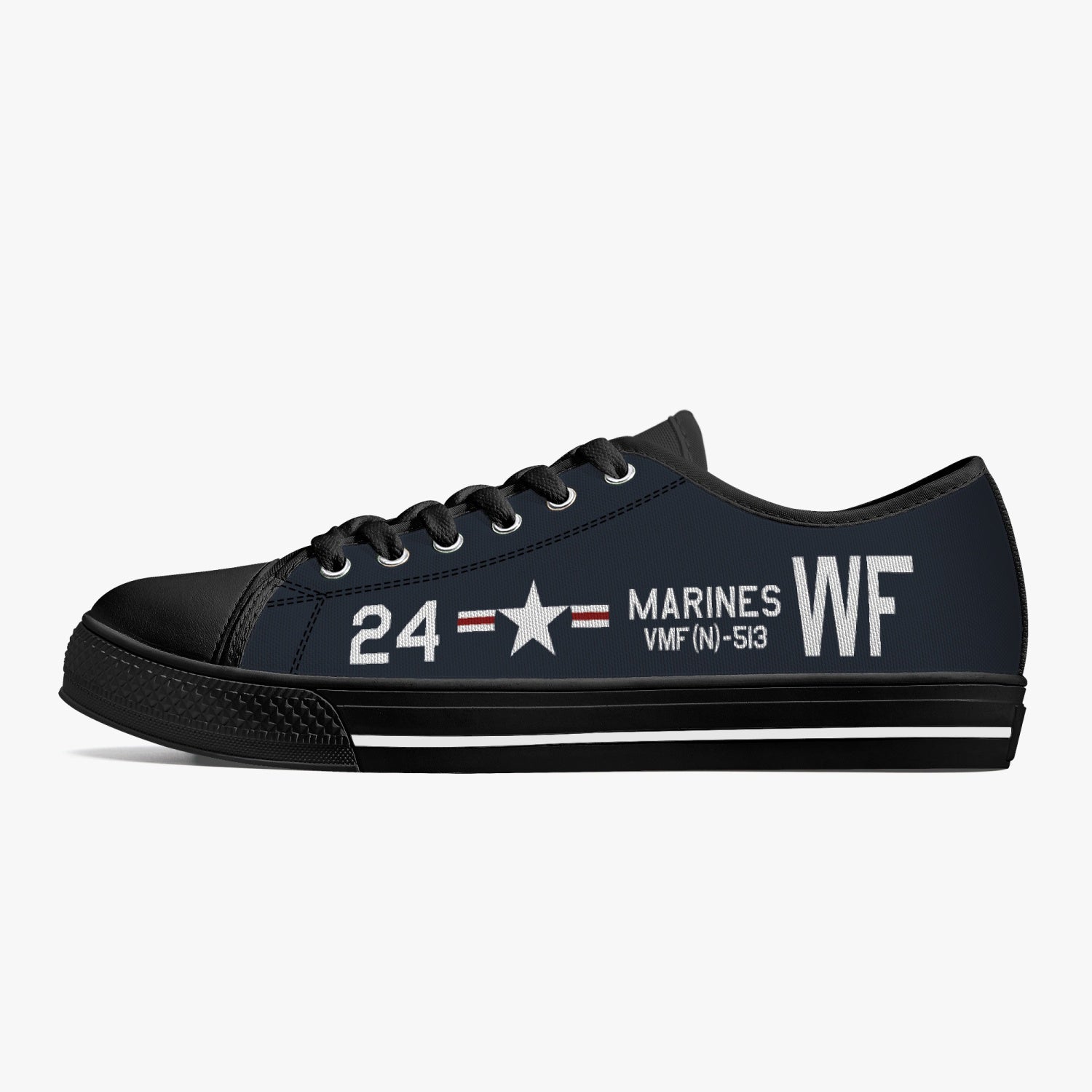 F4U "White 24" Low Top Canvas Shoes - I Love a Hangar