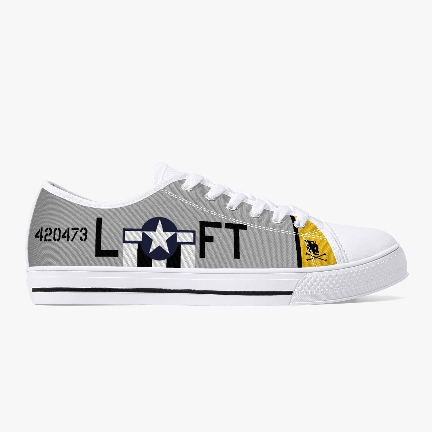 P-47 "FT-L" of Glenn Eagleston Low Top Canvas Shoes - I Love a Hangar