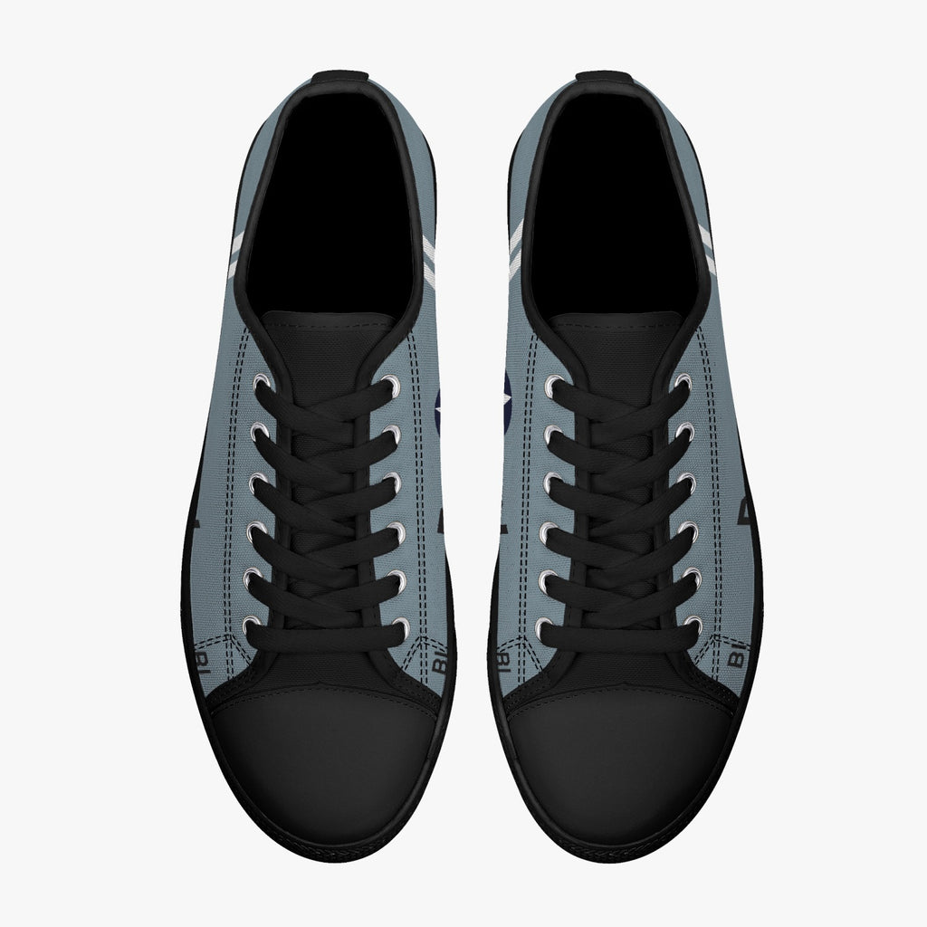SBD Dauntless "Black B1" Low Top Canvas Shoes - I Love a Hangar